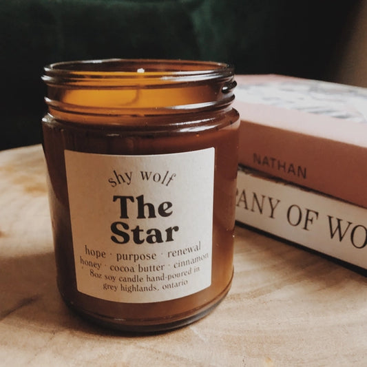 Shy Wolf Tarot Candle | The Star
