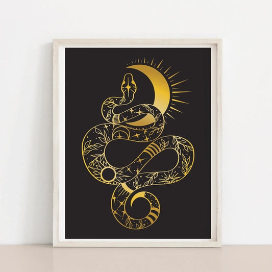 Lunar Snake Print by Meli the Lover