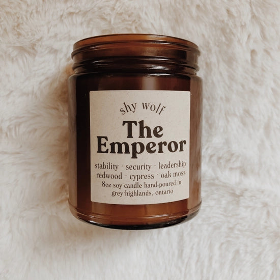 Shy Wolf Tarot Candle | The Emperor