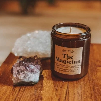 Shy Wolf Tarot Candle | The Magician